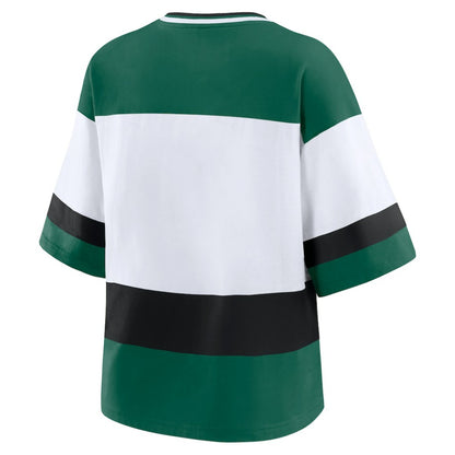 Minnesota Wild WEAR by Erin Andrews Women's Jersey Style Tee - Green/White | NHL Jerseys