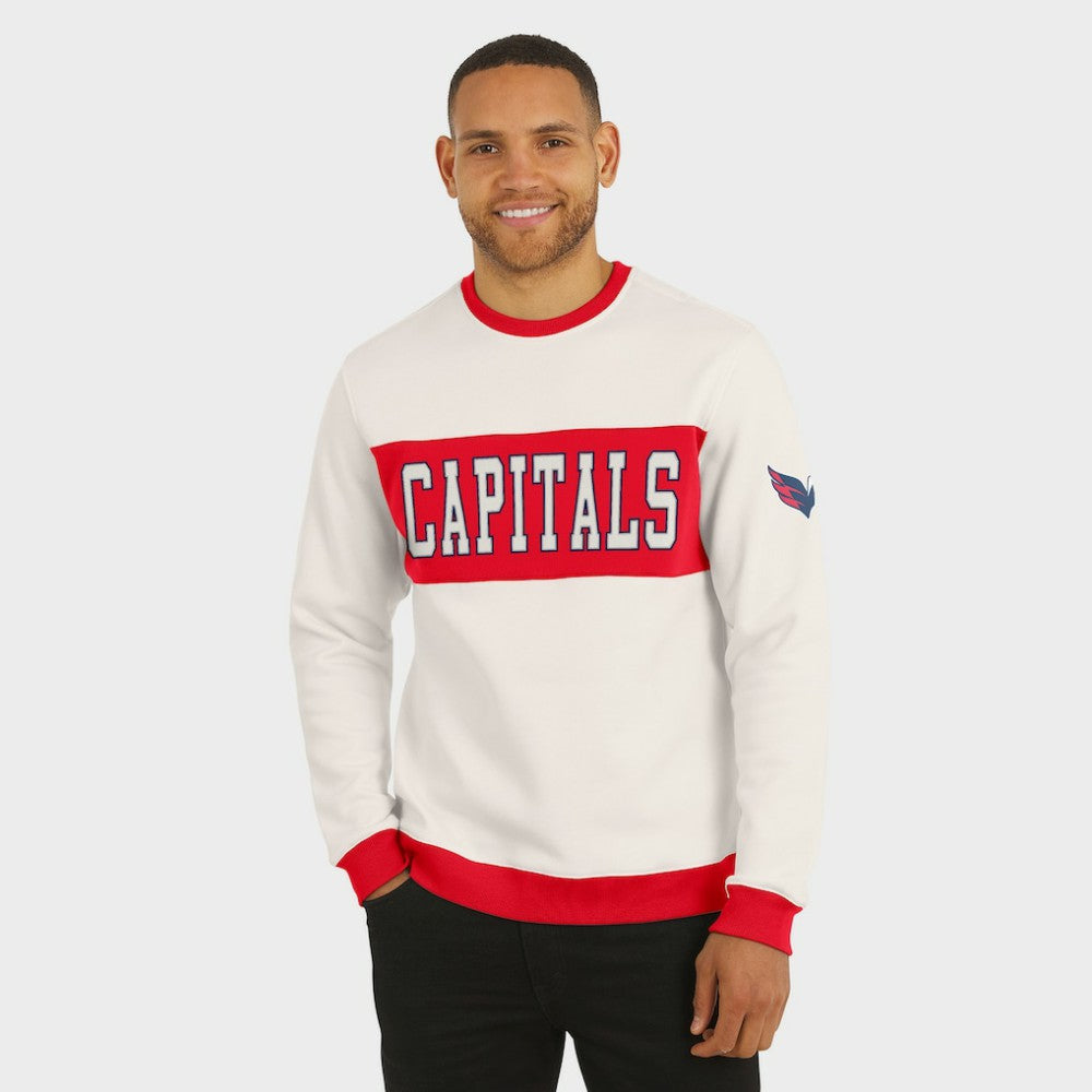 Washington Capitals Darius Rucker Collection by Fanatics Colorblock Pullover Sweatshirt Cream