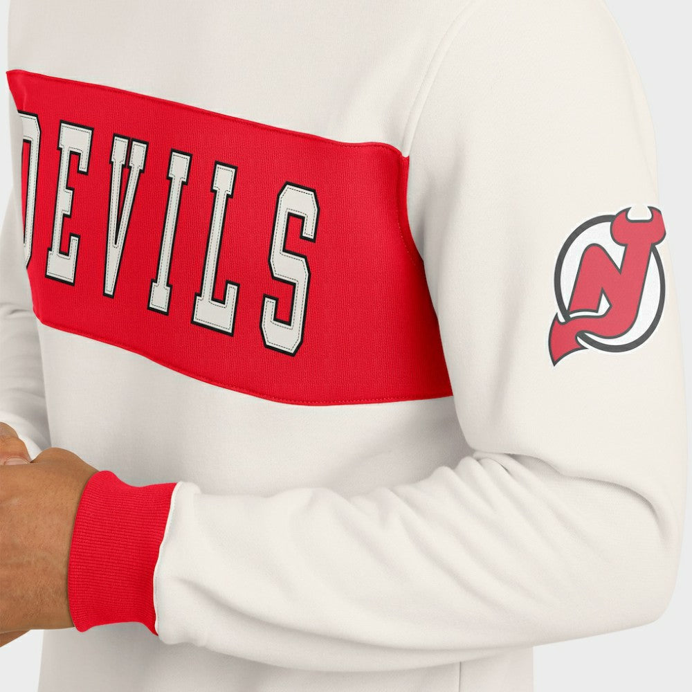 New Jersey Devils - Darius Rucker Collection by Fanatics Colorblock Pullover Sweatshirt Cream