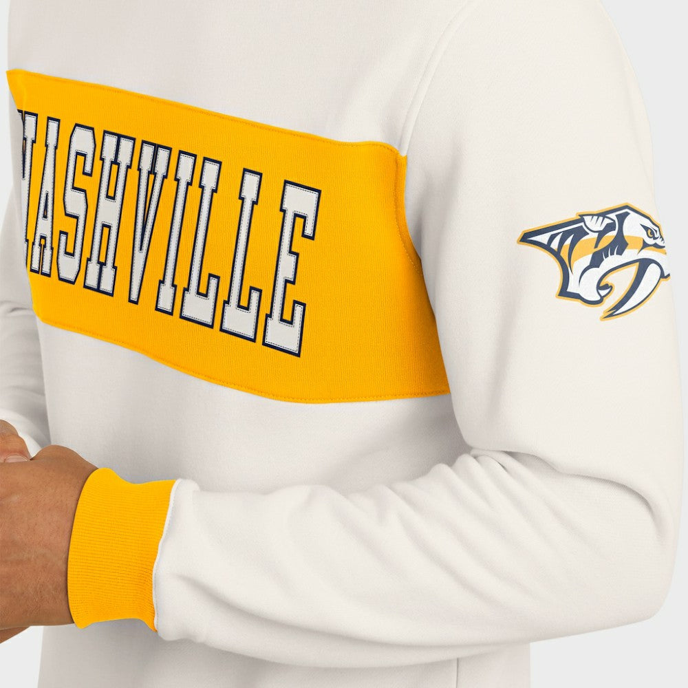Nashville Predators - Darius Rucker Collection by Fanatics Colorblock Pullover Sweatshirt Cream