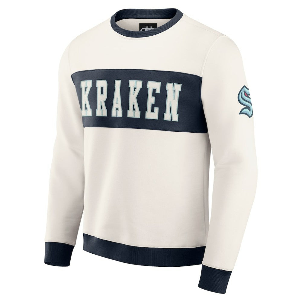 Seattle Kraken Darius Rucker Collection by Fanatics Colorblock Pullover Sweatshirt Cream