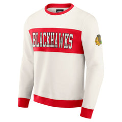 Chicago Blackhawks Darius Rucker Collection by Fanatics Colorblock Pullover Sweatshirt Cream
