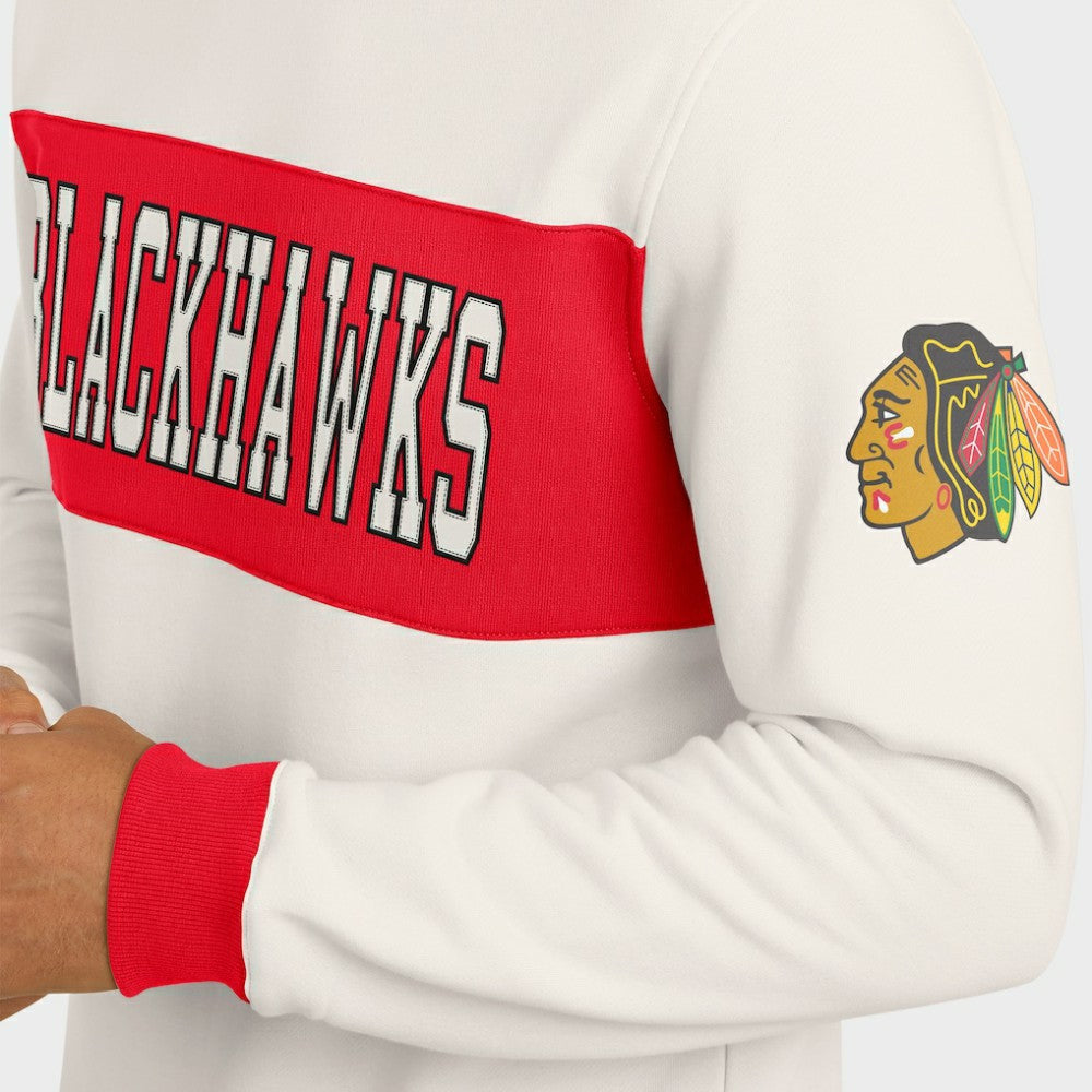 Chicago Blackhawks Darius Rucker Collection by Fanatics Colorblock Pullover Sweatshirt Cream