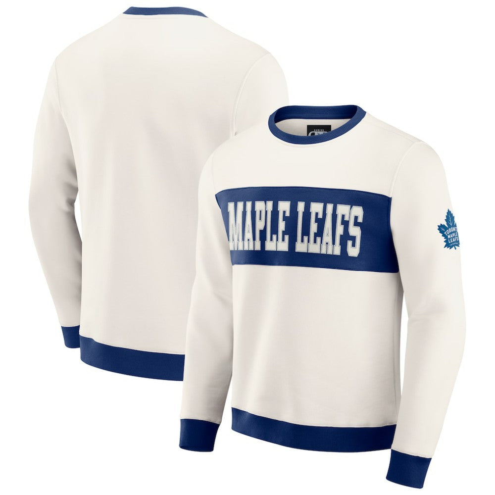 Toronto Maple Leafs - Darius Rucker Collection by Fanatics Colorblock Pullover Sweatshirt Cream