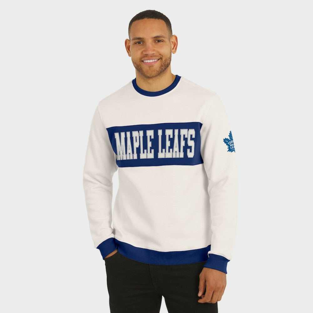 Toronto Maple Leafs - Darius Rucker Collection by Fanatics Colorblock Pullover Sweatshirt Cream
