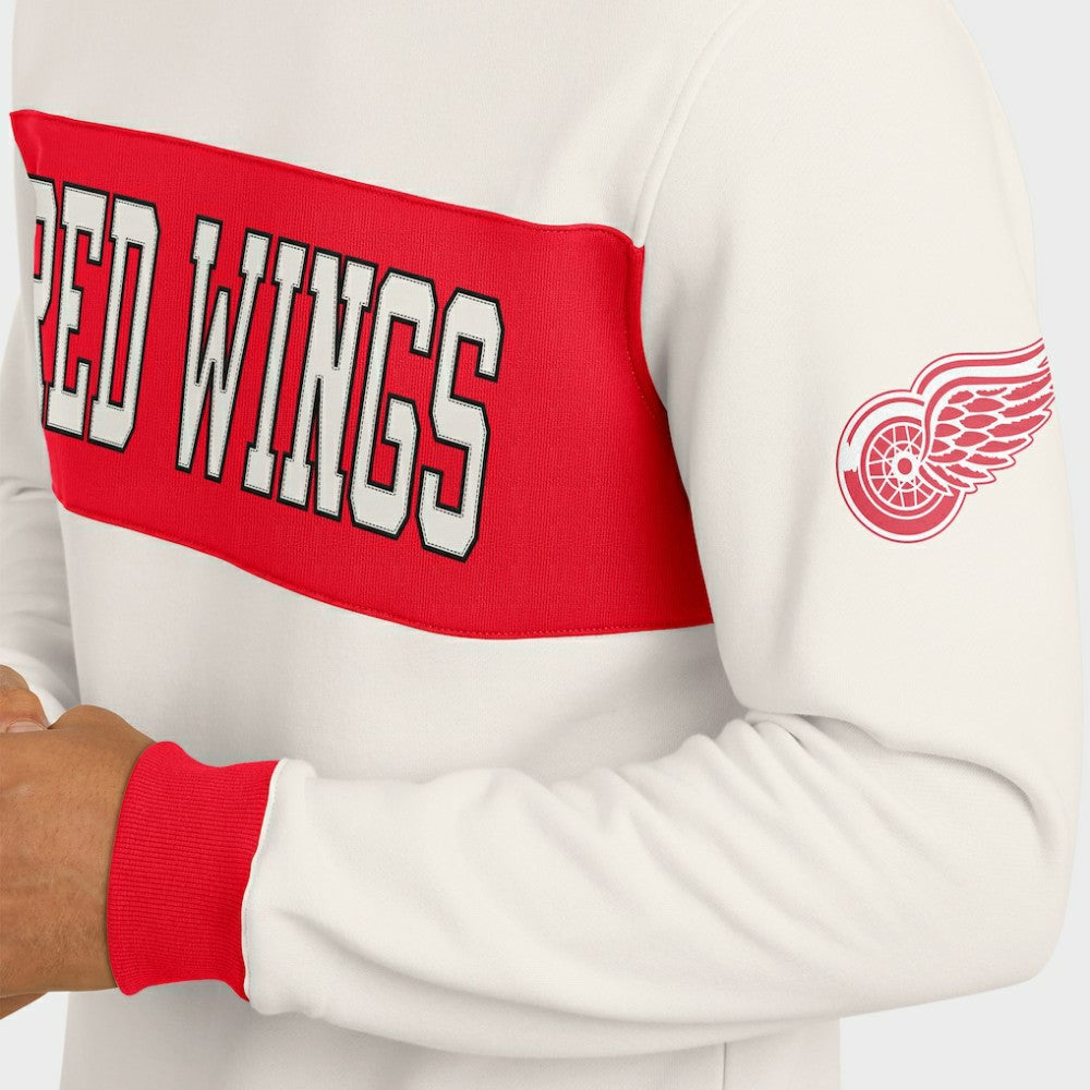 Detroit Red Wings - Darius Rucker Collection by Fanatics Colorblock Pullover Sweatshirt Cream
