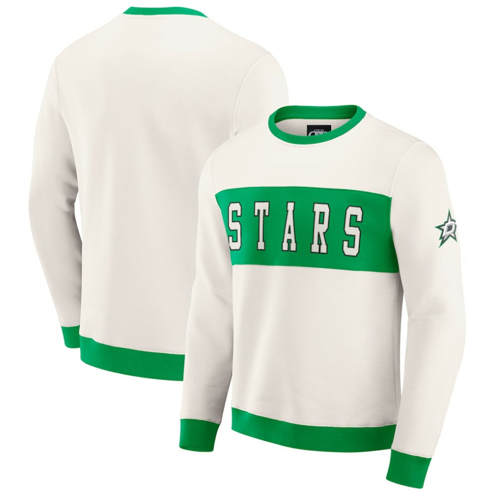 Dallas Stars - Darius Rucker Collection by Fanatics Colorblock Pullover Sweatshirt Cream