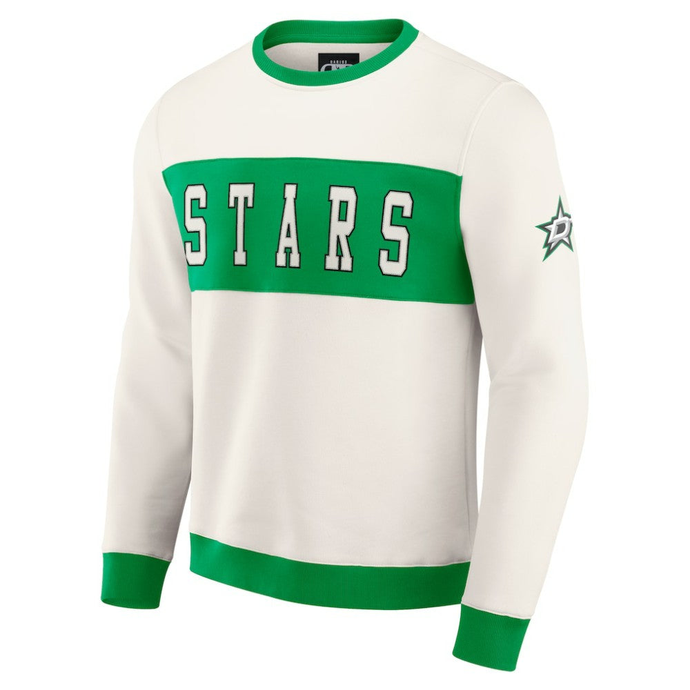 Dallas Stars - Darius Rucker Collection by Fanatics Colorblock Pullover Sweatshirt Cream