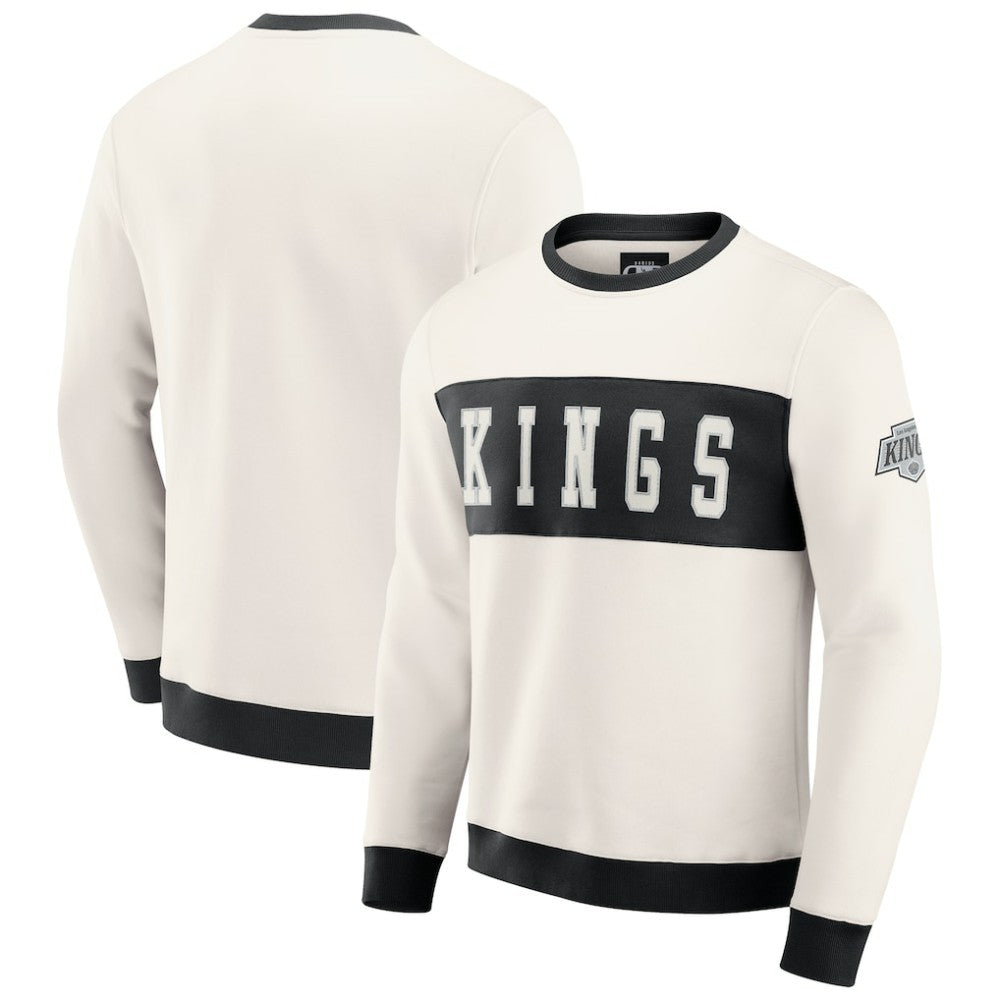 Los Angeles Kings - Darius Rucker Collection by Fanatics Colorblock Pullover Sweatshirt Cream