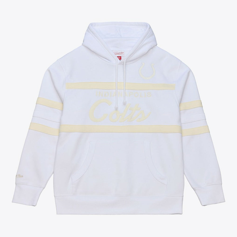Indianapolis Colts Head Coach White Out Edition Hoodie White - Mitchell & Ness