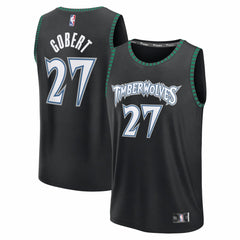 Fanatics - Rudy Gobert Minnesota Timberwolves Fastbreak Jersey - Classic Edition - Black