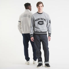 Montreal Canadiens - Todd Snyder by Fanatics Relaxed Canadian Fleece Crew Athletic Heather Gray