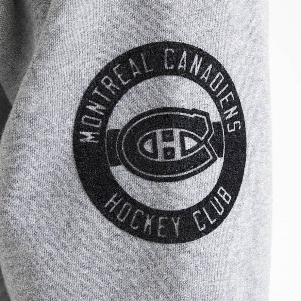 Montreal Canadiens - Todd Snyder by Fanatics Relaxed Canadian Fleece Crew Athletic Heather Gray