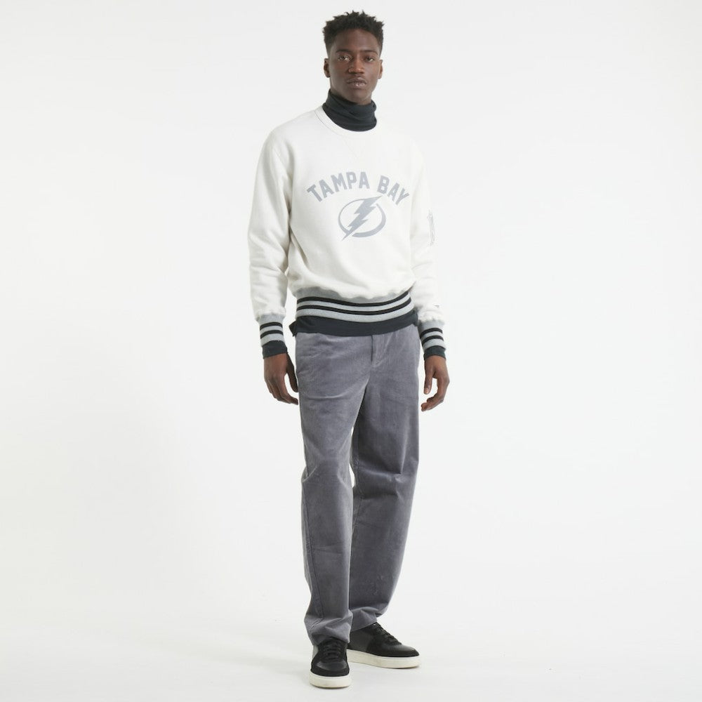 Tampa Bay Lightning - Todd Snyder by Fanatics Relaxed Canadian Fleece Crew Heather Gray