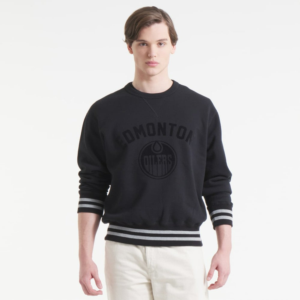 Edmonton Oilers - Todd Snyder by Fanatics Relaxed Canadian Fleece Crew Black