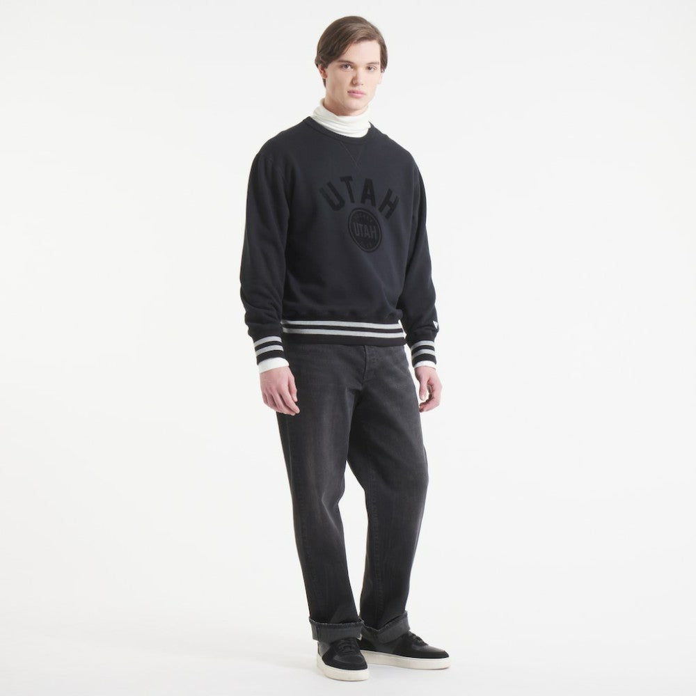 Utah Mammoth - Todd Snyder by Fanatics Relaxed Canadian Fleece Crew Black