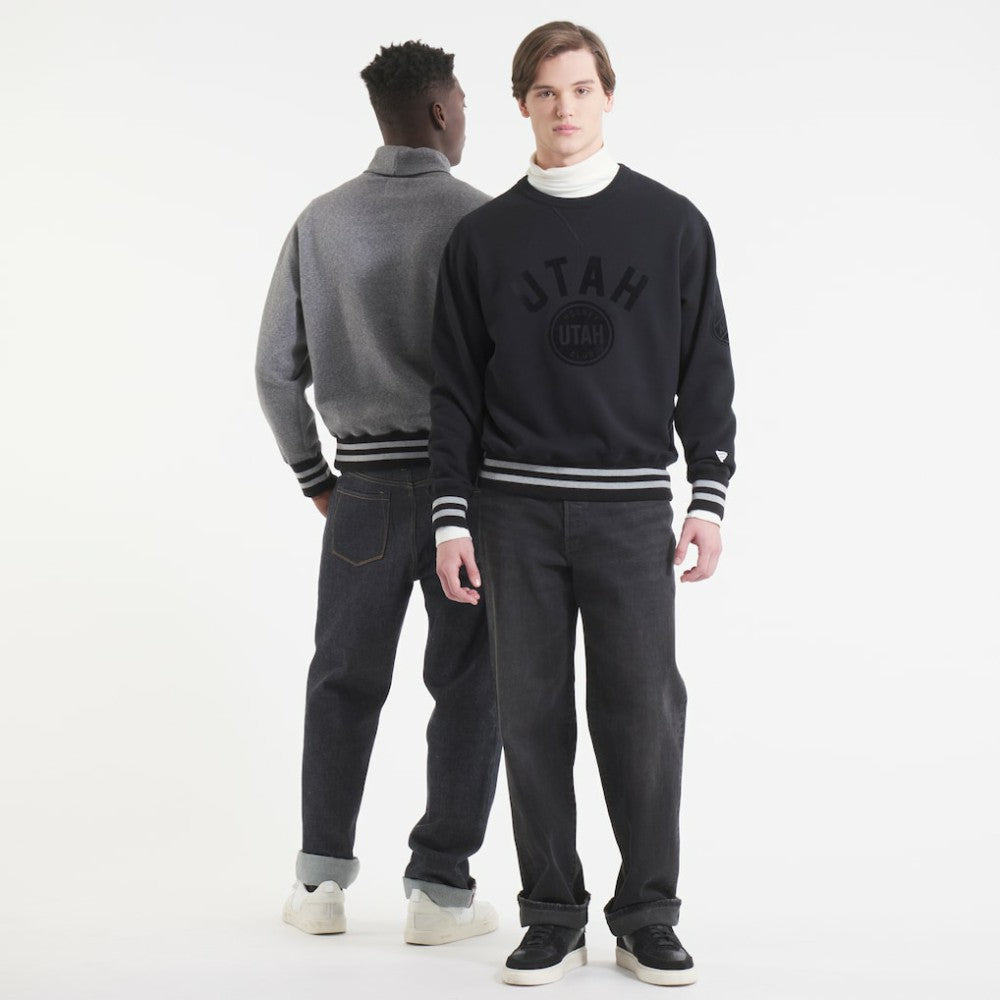 Utah Mammoth - Todd Snyder by Fanatics Relaxed Canadian Fleece Crew Black