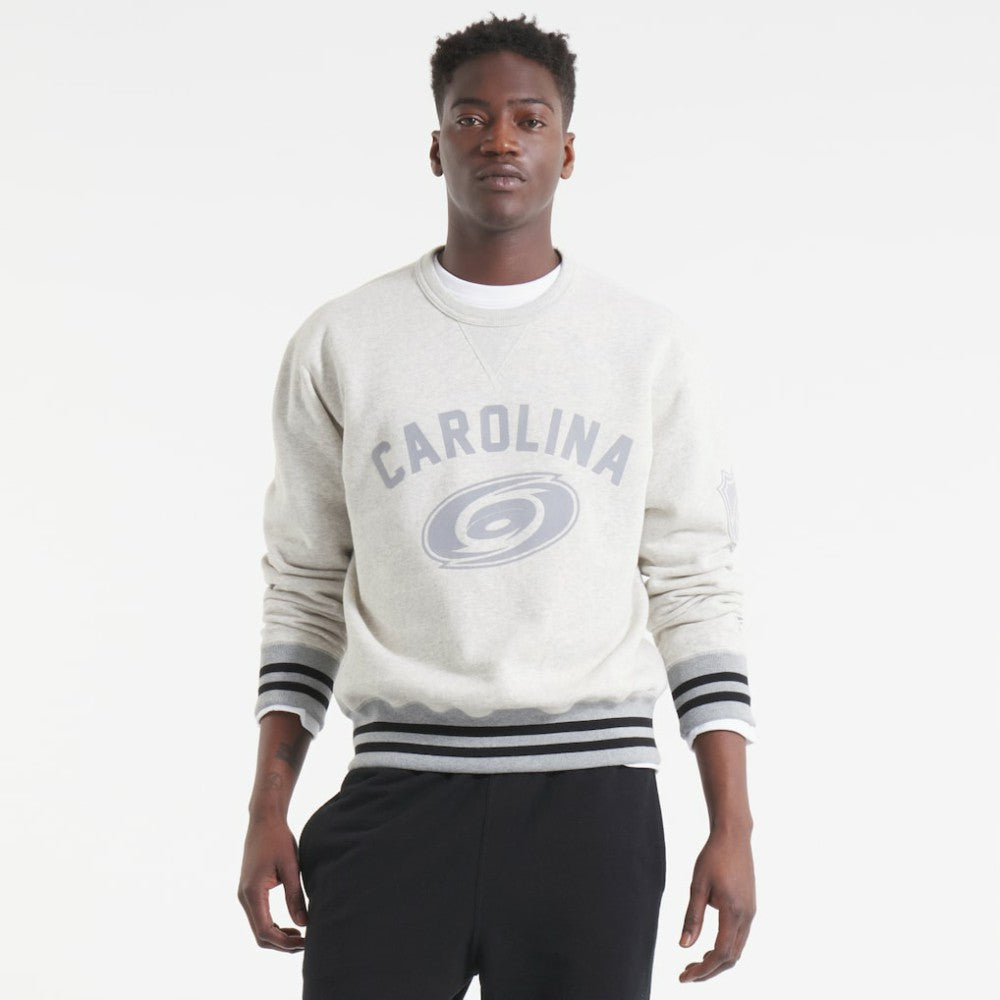 Carolina Hurricanes - Todd Snyder by Fanatics Relaxed Canadian Fleece Crew Heather Gray