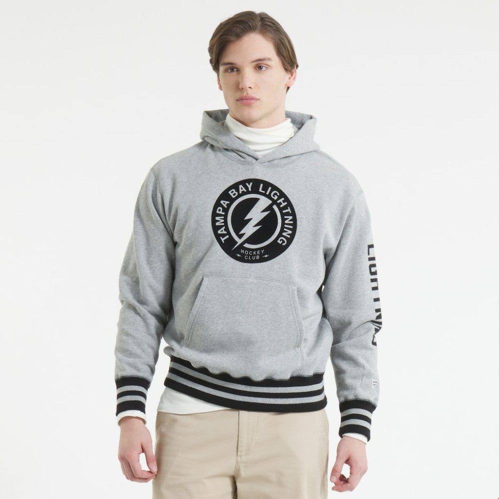 Tampa Bay Lightning - Todd Snyder by Fanatics Relaxed Canadian Fleece Hoodie Athletic Heather Gray