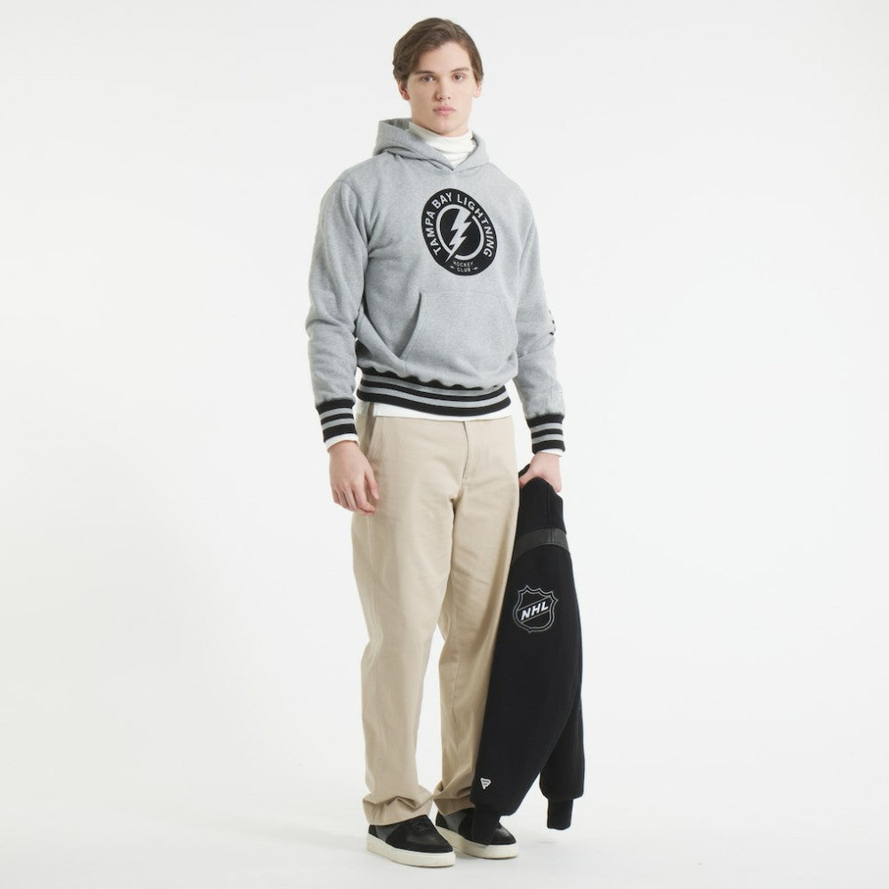 Tampa Bay Lightning - Todd Snyder by Fanatics Relaxed Canadian Fleece Hoodie Athletic Heather Gray
