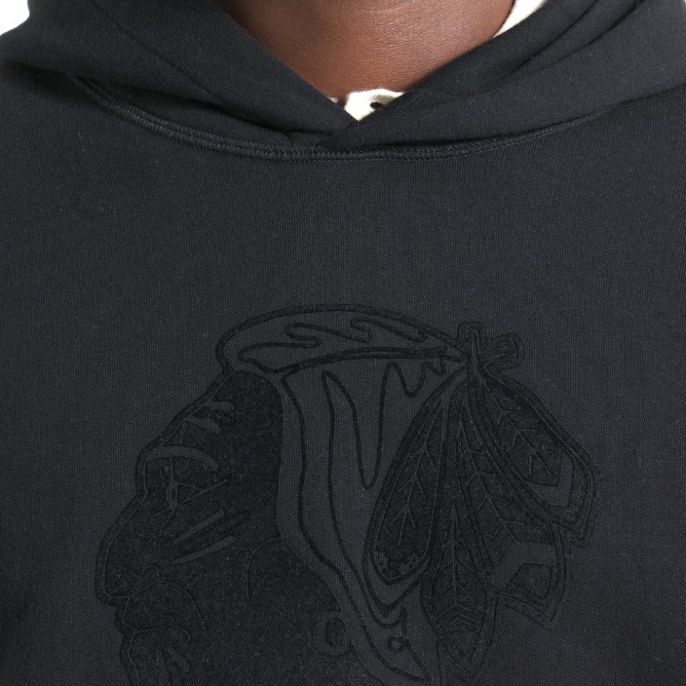 Chicago Blackhawks Todd Snyder by Fanatics Relaxed Canadian Fleece Hoodie Black