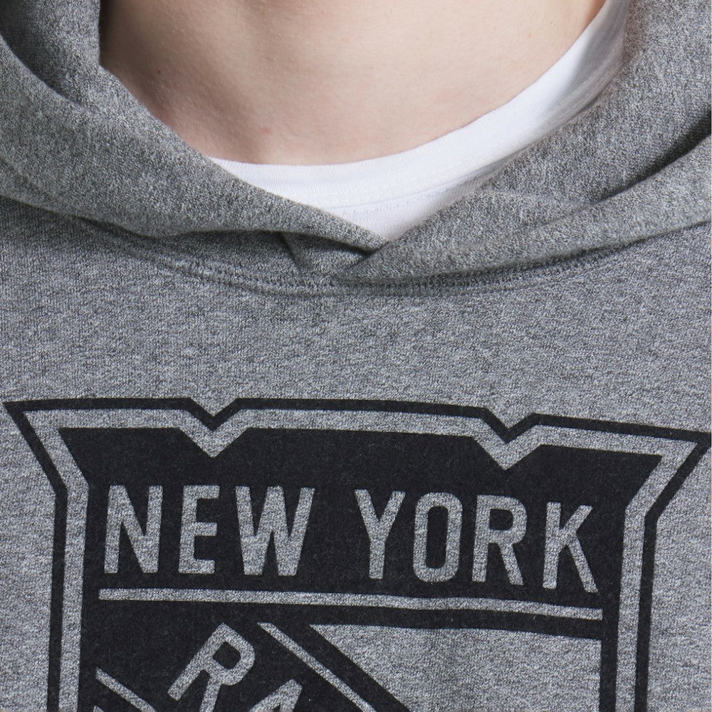 New York Rangers Todd Snyder by Fanatics Relaxed Canadian Fleece Hoodie Dark Heather Gray