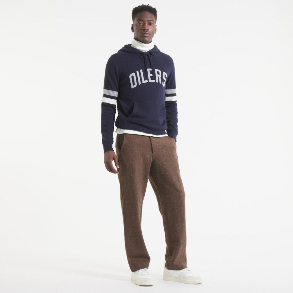 Edmonton Oilers - Todd Snyder by Fanatics Cashmere Hooded Sweater Navy