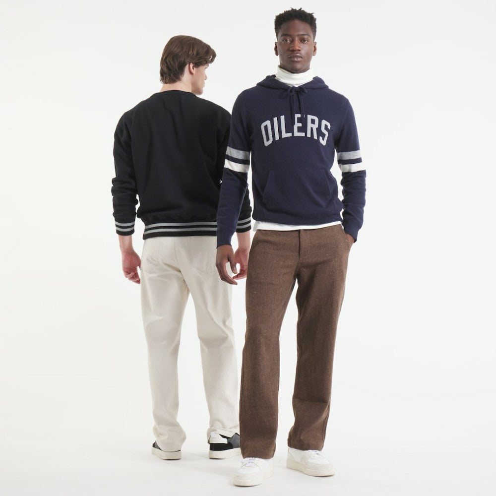 Edmonton Oilers - Todd Snyder by Fanatics Cashmere Hooded Sweater Navy