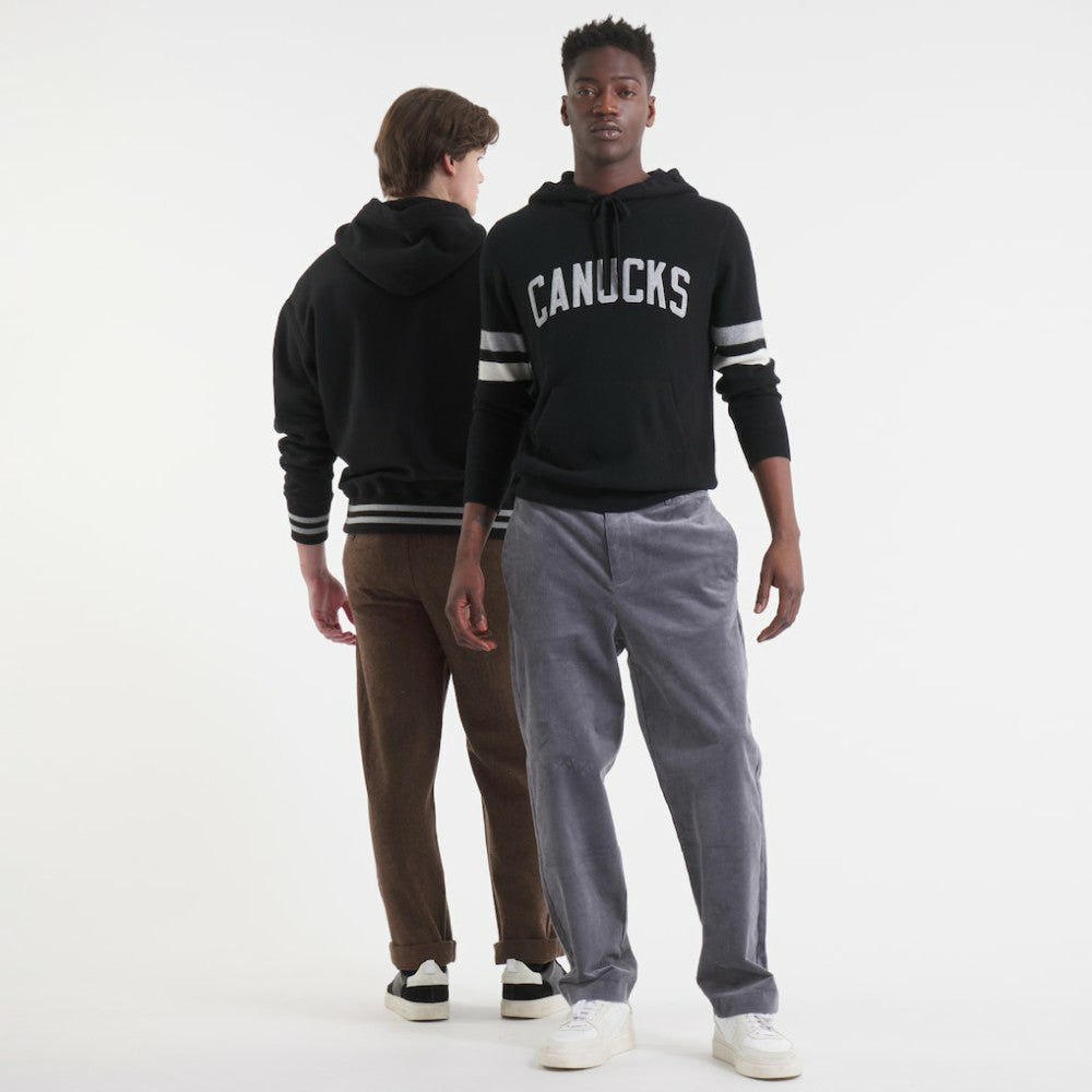 Vancouver Canucks - Todd Snyder by Fanatics Cashmere Hooded Sweater Black