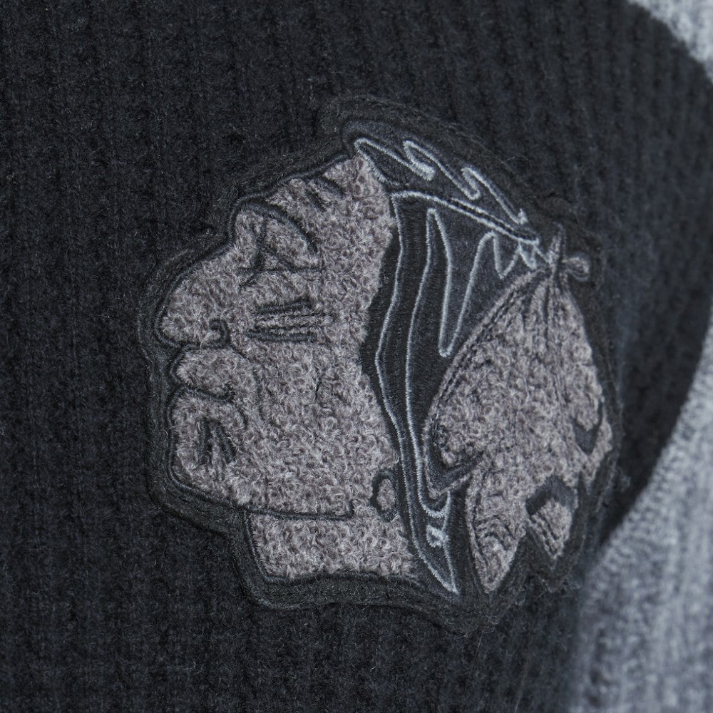 Chicago Blackhawks Todd Snyder by Fanatics Cashmere Rugby Sweater Dark Heather Gray