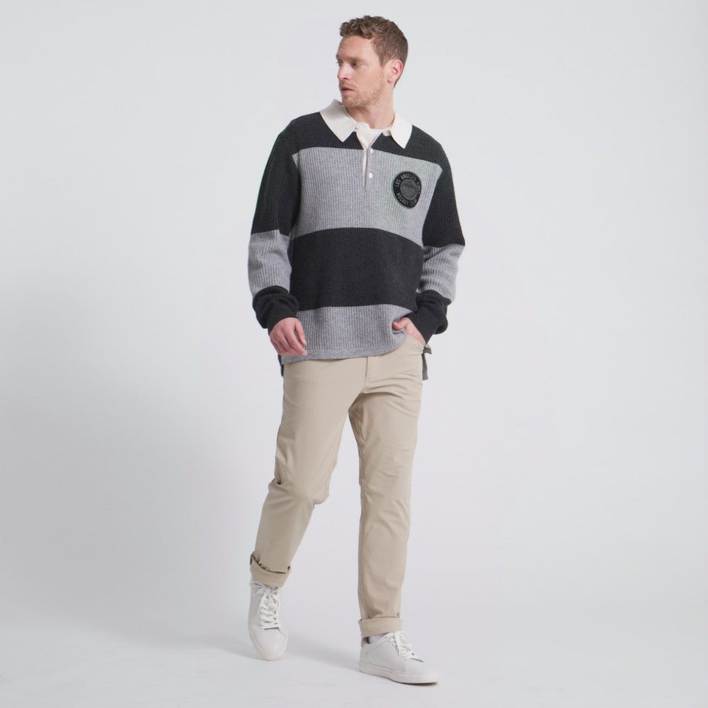 Los Angeles Kings - Todd Snyder by Fanatics Cashmere Rugby Sweater Athletic Heather Gray