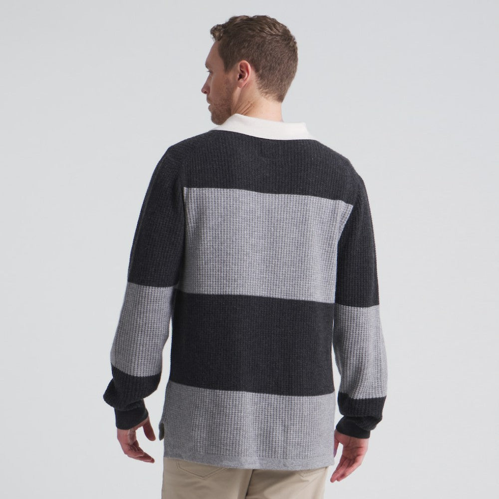 Los Angeles Kings - Todd Snyder by Fanatics Cashmere Rugby Sweater Athletic Heather Gray
