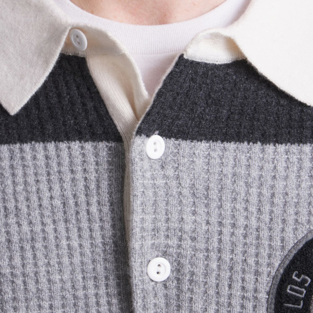 Los Angeles Kings - Todd Snyder by Fanatics Cashmere Rugby Sweater Athletic Heather Gray