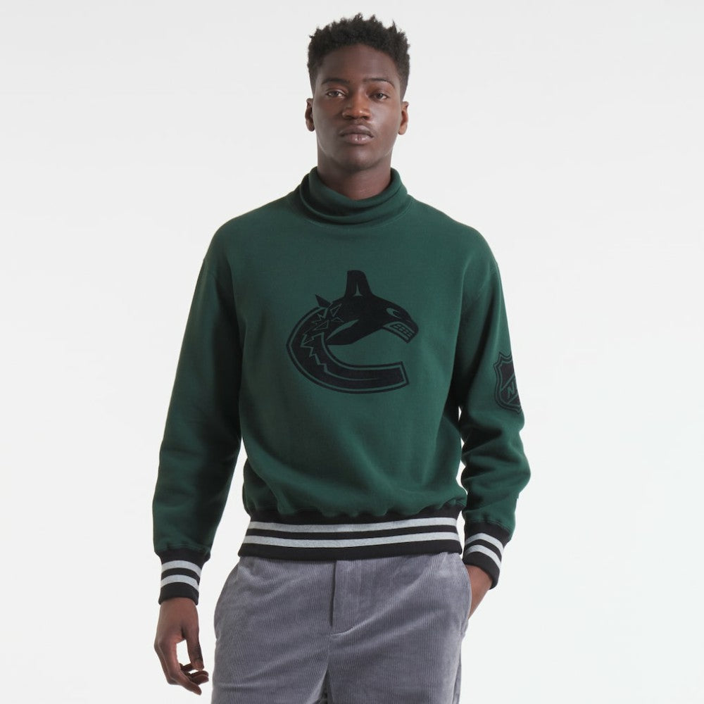 Vancouver Canucks - Todd Snyder by Fanatics Relaxed Canadian Fleece Turtleneck Dark Green