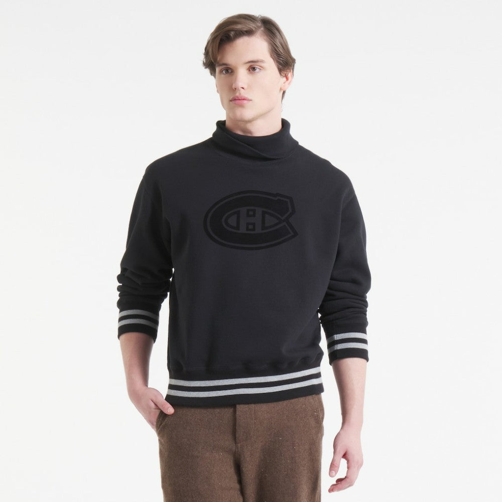 Montreal Canadiens - Todd Snyder by Fanatics Relaxed Canadian Fleece Turtleneck Black