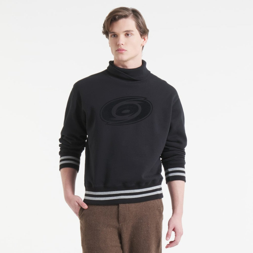Carolina Hurricanes - Todd Snyder by Fanatics Relaxed Canadian Fleece Turtleneck Black
