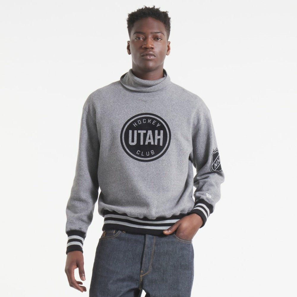Utah Mammoth - Todd Snyder by Fanatics Relaxed Canadian Fleece Turtleneck Dark Heather Gray