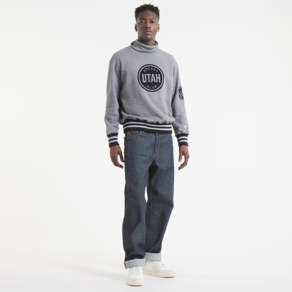 Utah Mammoth - Todd Snyder by Fanatics Relaxed Canadian Fleece Turtleneck Dark Heather Gray