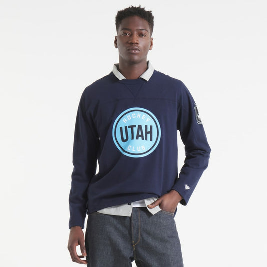 Utah Mammoth Todd Snyder by Fanatics Heavyweight Football Jersey - Navy | NHL Jerseys