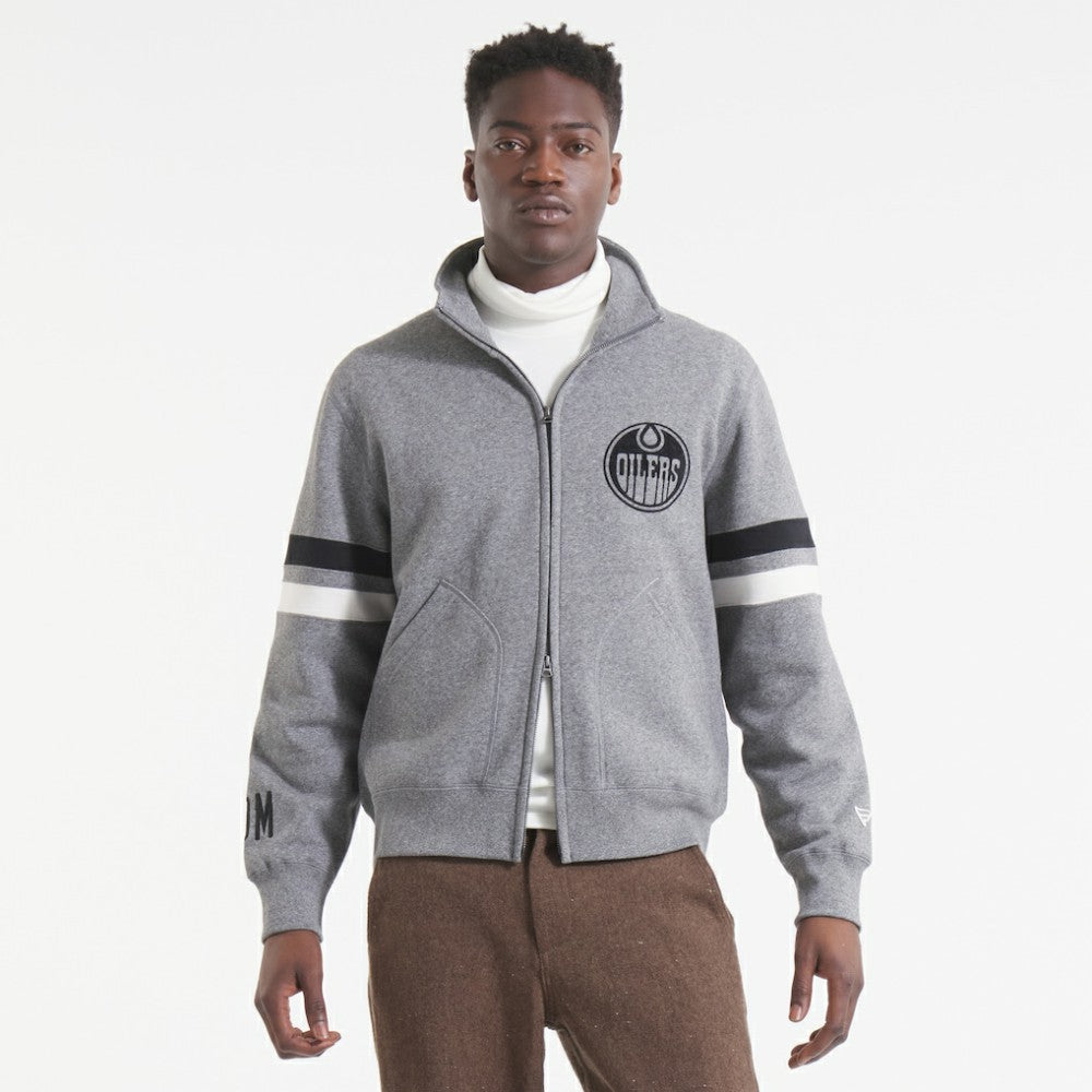 Edmonton Oilers - Todd Snyder by Fanatics Full-Zip Fleece Dark Heather Gray
