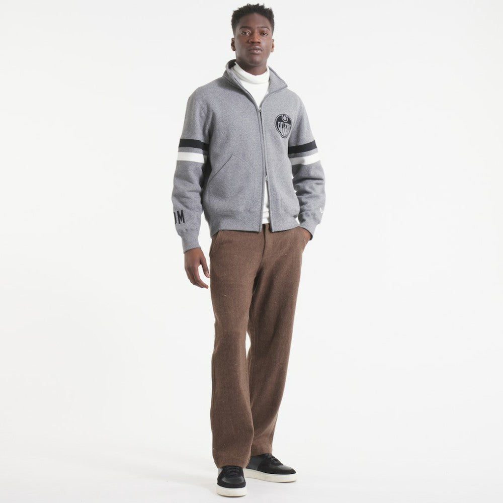 Edmonton Oilers - Todd Snyder by Fanatics Full-Zip Fleece Dark Heather Gray