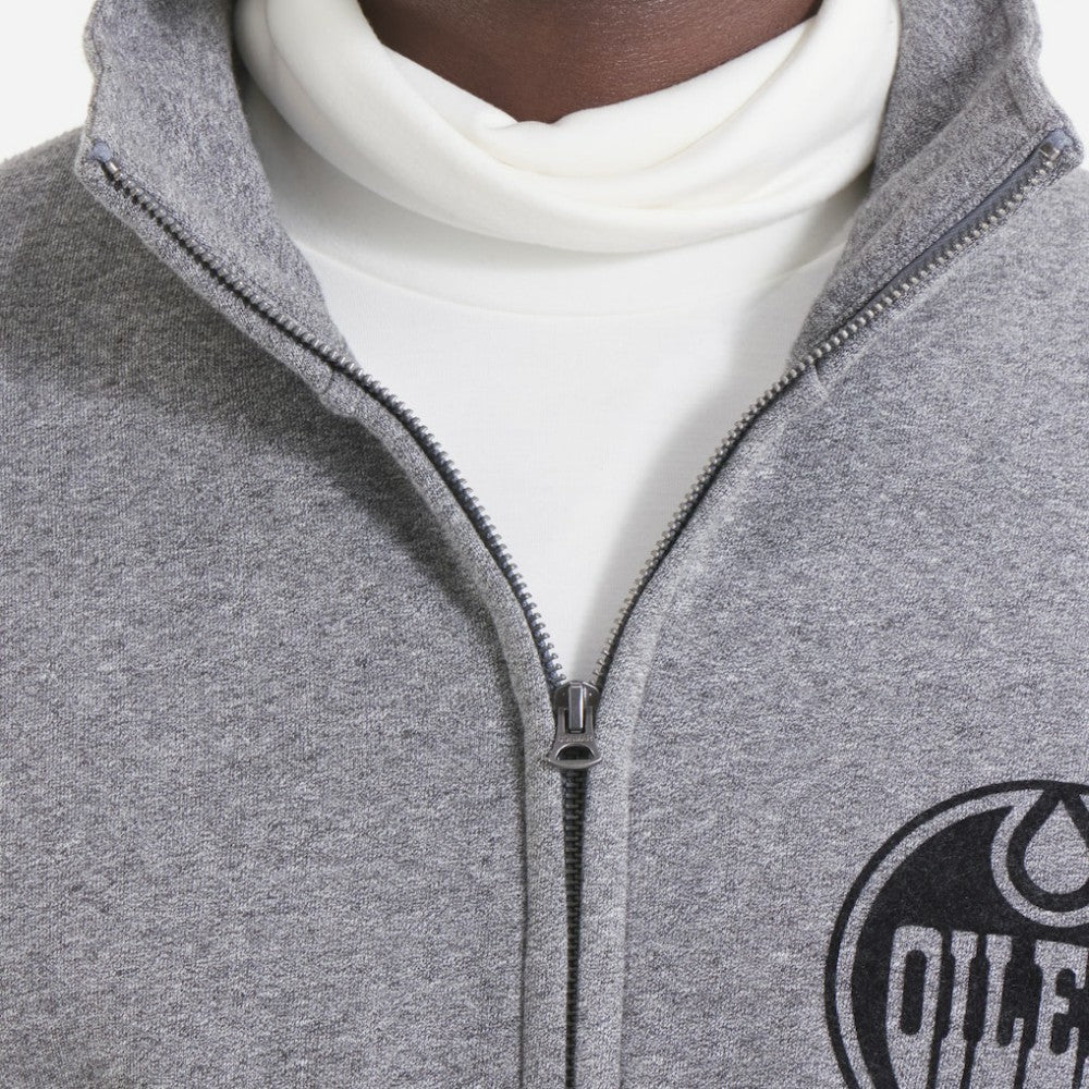 Edmonton Oilers - Todd Snyder by Fanatics Full-Zip Fleece Dark Heather Gray