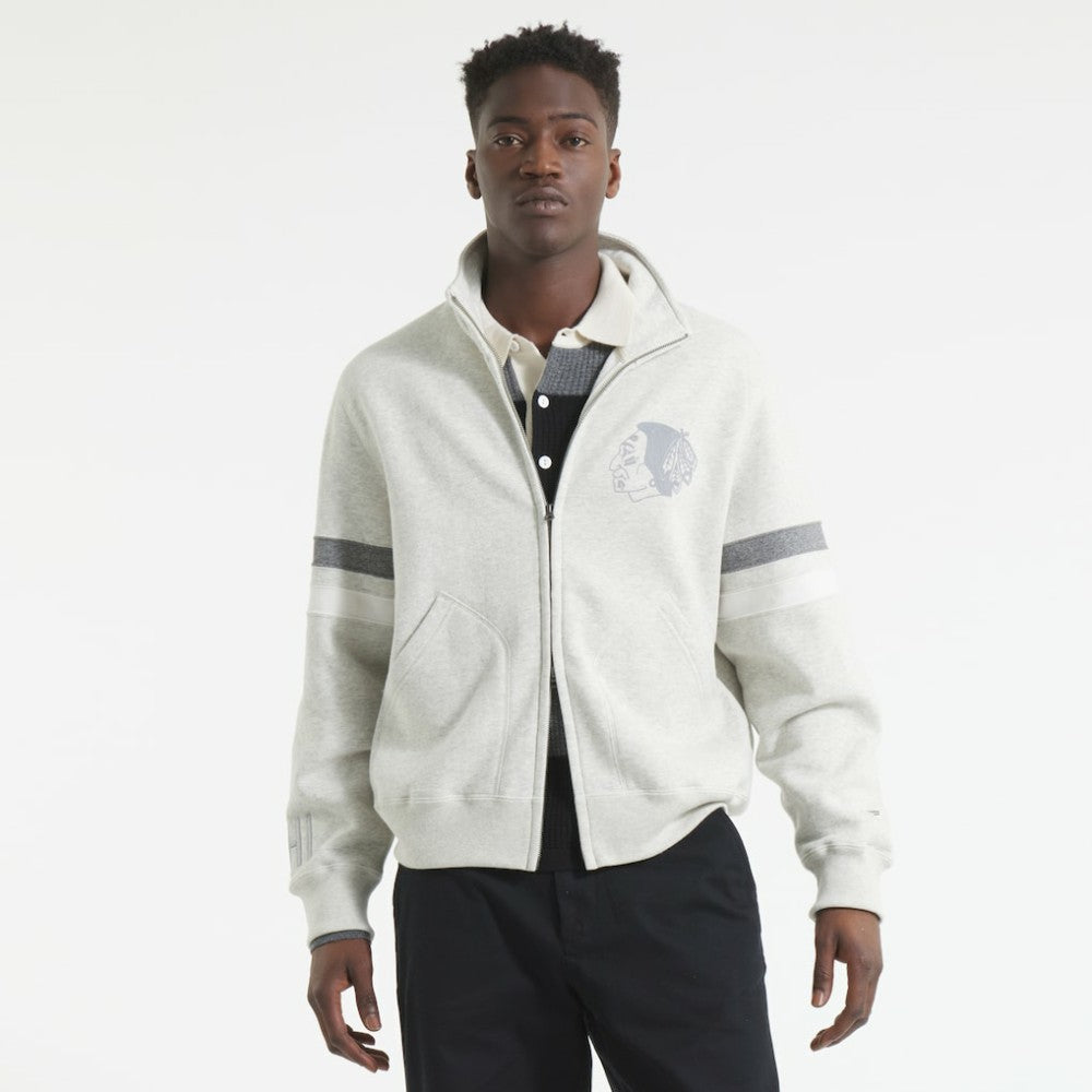 Chicago Blackhawks Todd Snyder by Fanatics Full-Zip Fleece Heather Gray