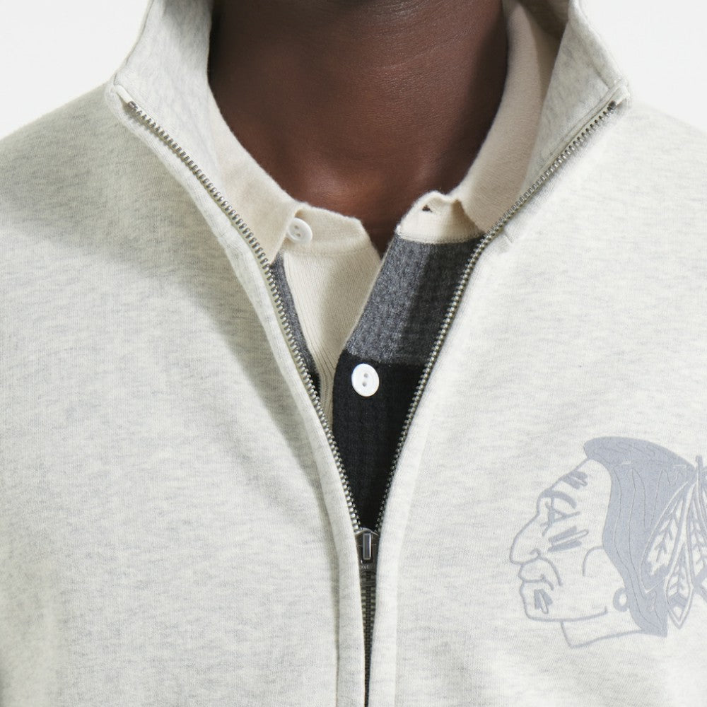 Chicago Blackhawks Todd Snyder by Fanatics Full-Zip Fleece Heather Gray