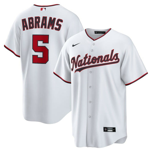 CJ Abrams Washington Nationals Nike Home Replica Jersey - White | MLB Jerseys