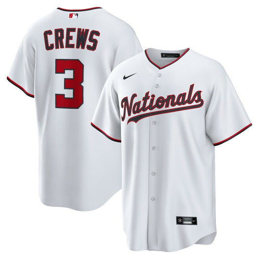 Dylan Crews Washington Nationals Nike Home Replica Jersey - White | MLB Jerseys
