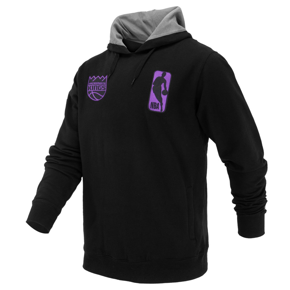 NBA - Sacramento Kings FISLL Unisex Logoman Shadow Collection Pullover Hoodie - Black