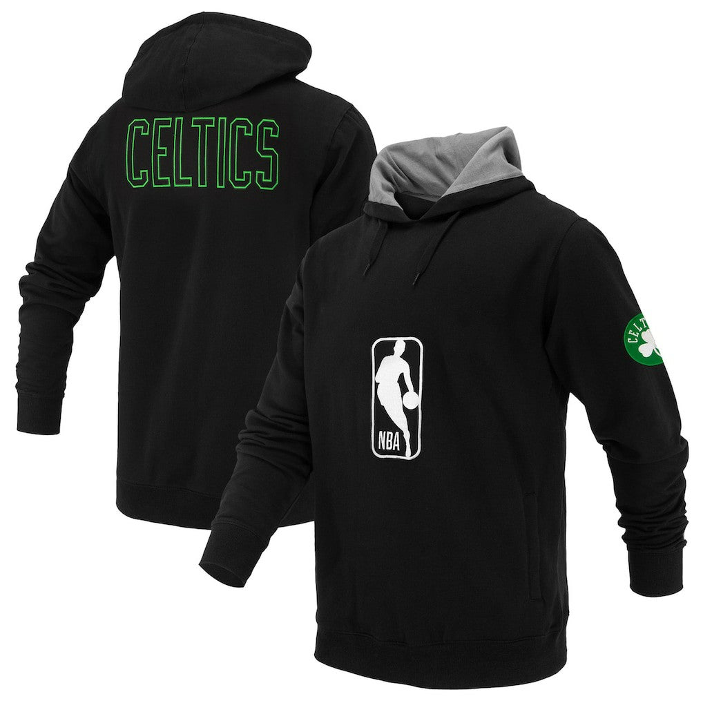NBA - Boston Celtics FISLL Unisex Logoman Shadow Collection Pullover Hoodie - Black