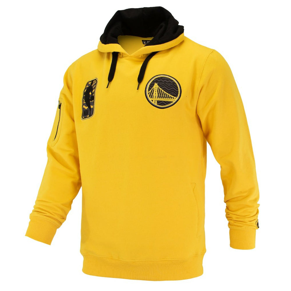 NBA - Golden State Warriors FISLL Unisex Logoman Shadow Collection Pullover Hoodie - Gold
