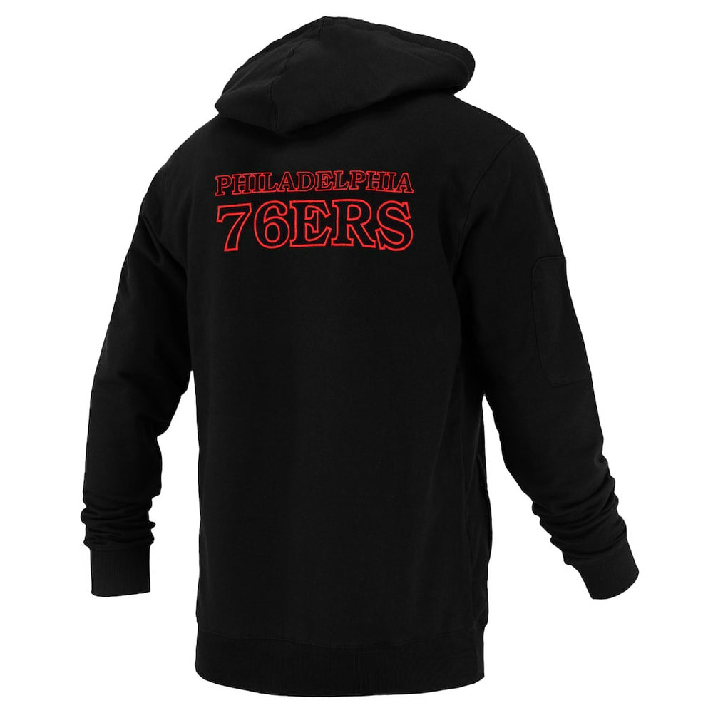 NBA - Philadelphia 76ers FISLL Unisex Logoman Shadow Collection Pullover Hoodie - Black